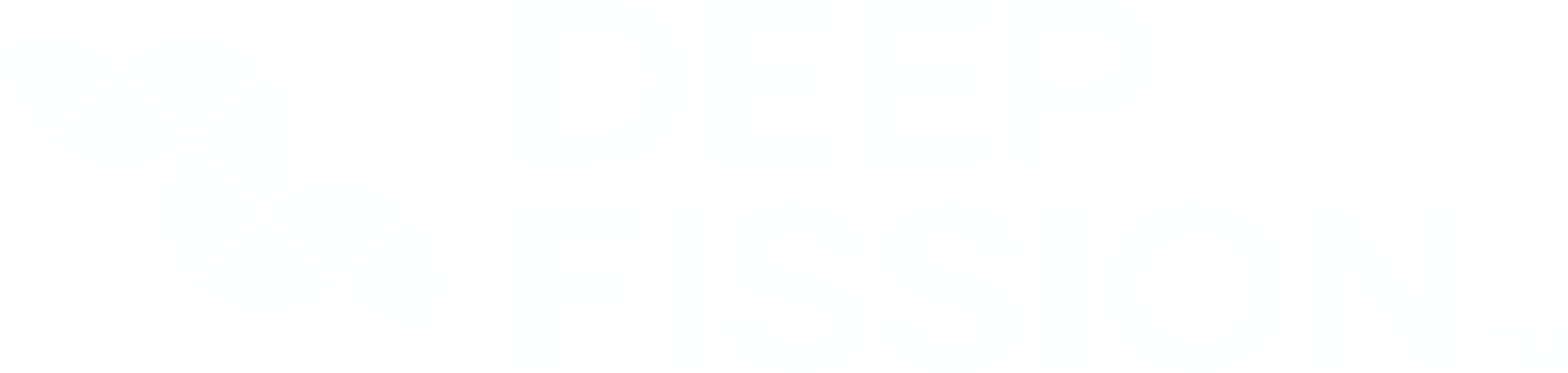 Deep Fission Wordmark Stacked Core White