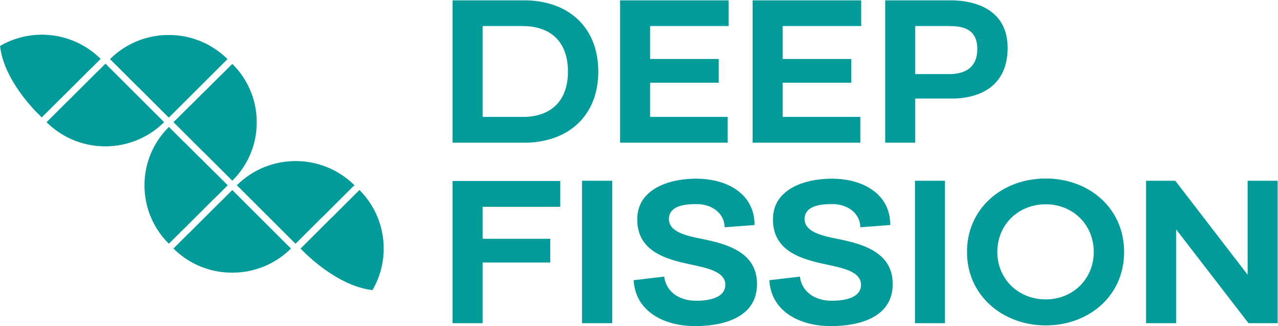 Deep Fission Wordmark Stacked Fission Teal