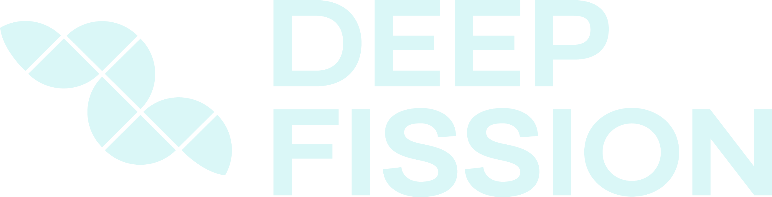 Deep Fission Wordmark Stacked Glow Blue