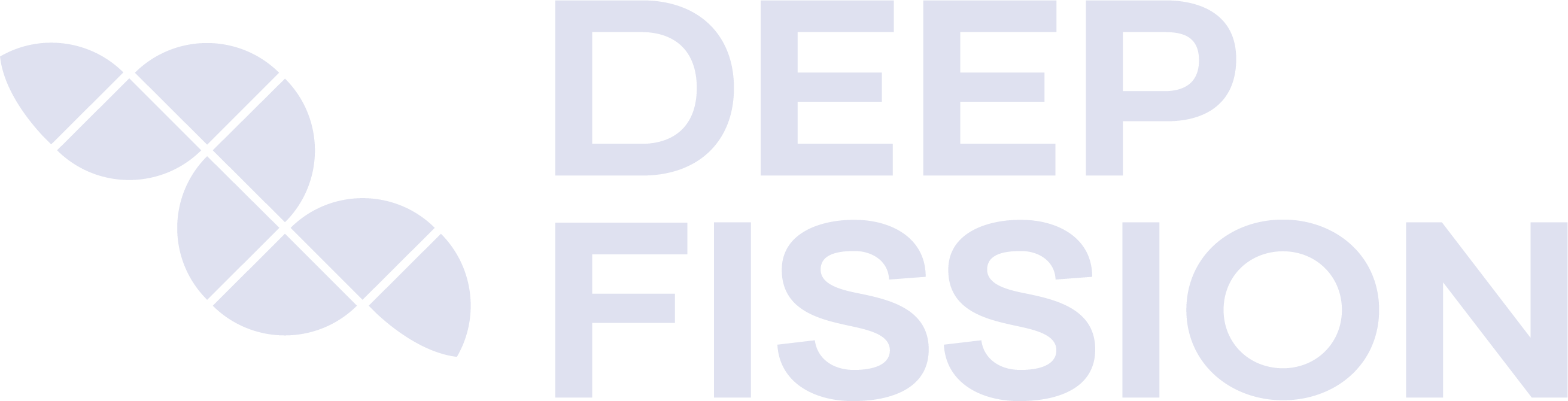 Deep Fission Wordmark Stacked Steam Gray